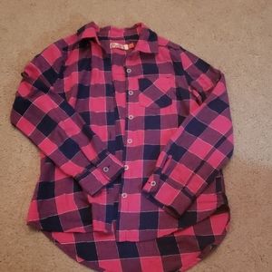 Kids Pink and Navy Flannel